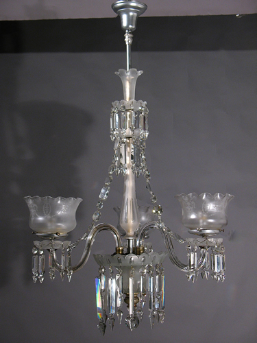 3-Light Crystal Gas Chandelier